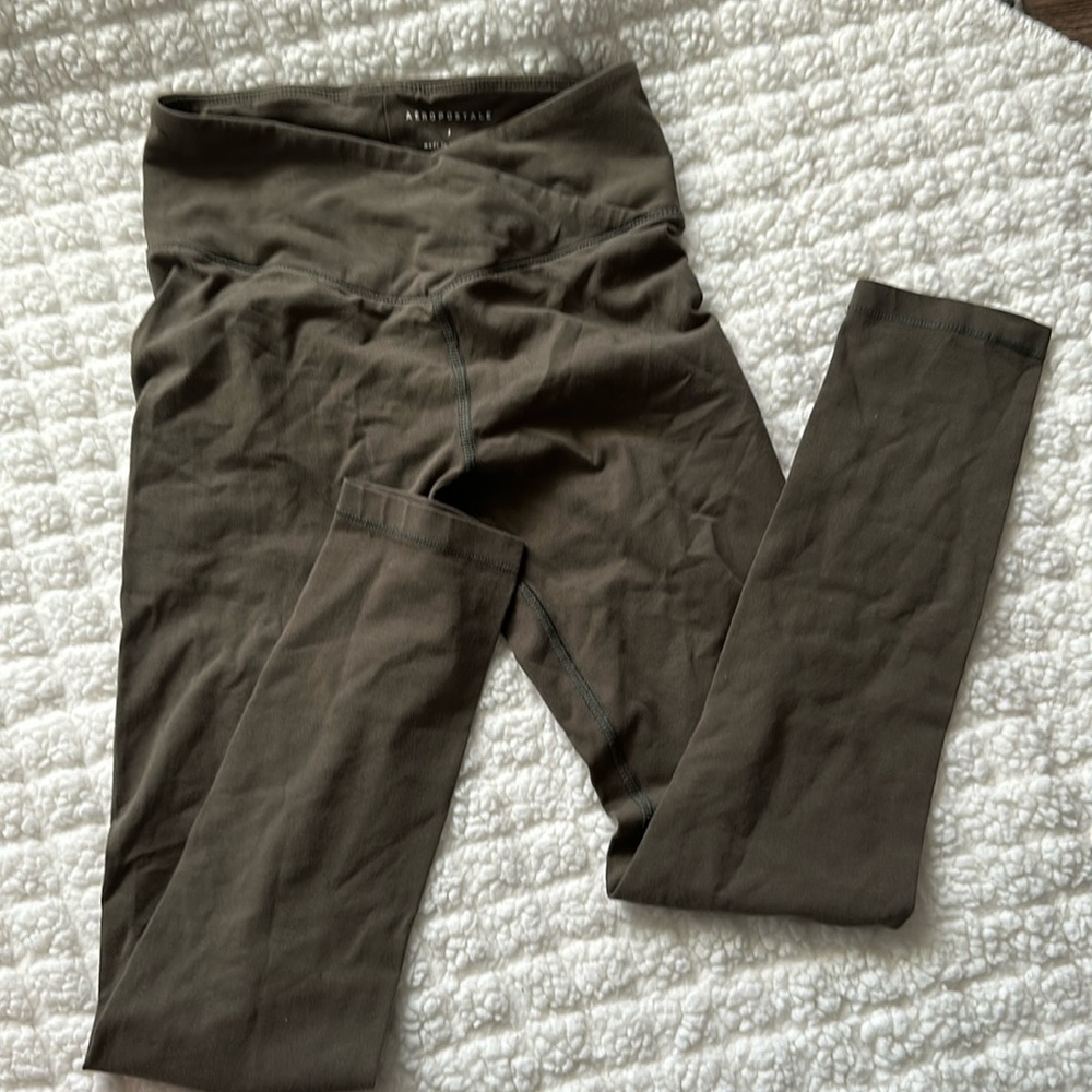 Aeropostale olive green leggings, size S